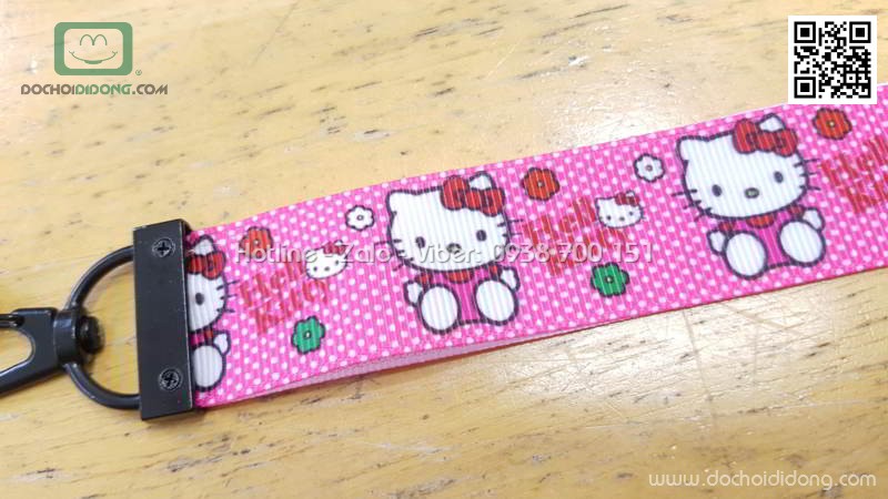 Dây đeo điện thoại, chìa khóa hoạt hình có móc khóa