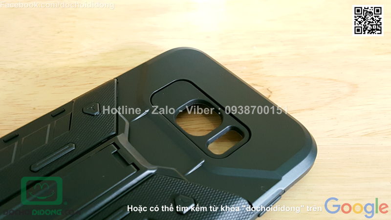 Ốp lưng Samsung Galaxy S7 Edge siêu chống sốc kèm đế đeo lưng
