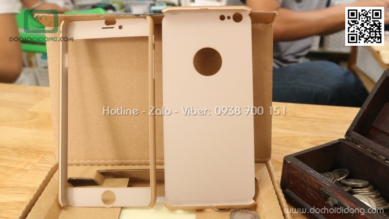 Ốp lưng iPhone 6 Plus Ipaky bảo vệ 360 độ có kính cường lực