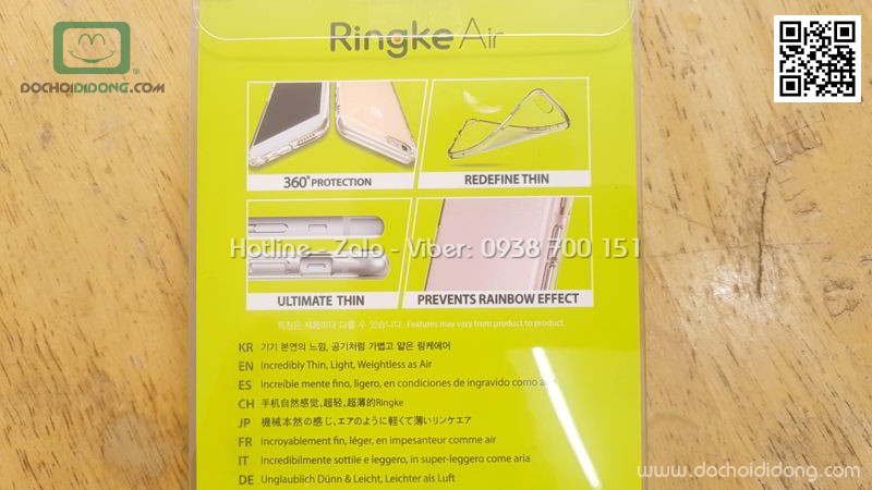 Ốp lưng iPhone X Ringke Air