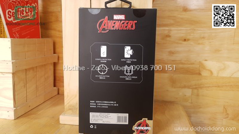 Ốp lưng iPhone X XS Marvel Avengers in 3D 2 lớp