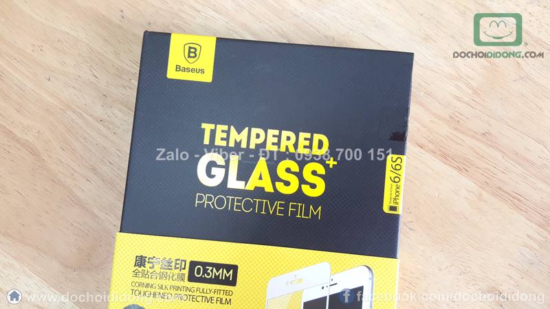 Miếng dán cường lực iPhone 6 6S Baseus full màn hình