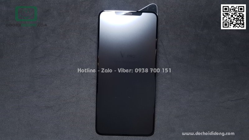 Miếng dán cường lực nhám chống vân tay iPhone XS Max Benks V Pro full màn hình