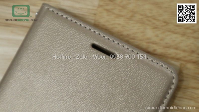 Bao da Samsung J7 Plus Hanman dạng ví có nam châm