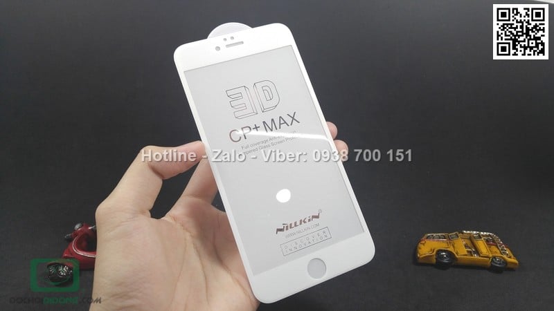 Miếng dán cường lực iPhone 6 6s Plus Nillkin 3D CP Max full màn hình 9H