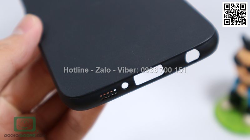 Ốp lưng Samsung Galaxy S6 dẻo nhám đen siêu mỏng bảo vệ camera