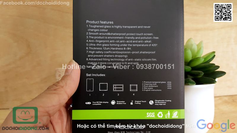 Miếng dán cường lực OPPO R7 Plus KYK full màn hình