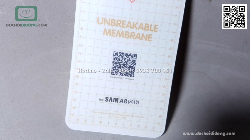 Miếng dán màn hình Samsung A8 2018 Zacase Invisible dẻo full trong suốt