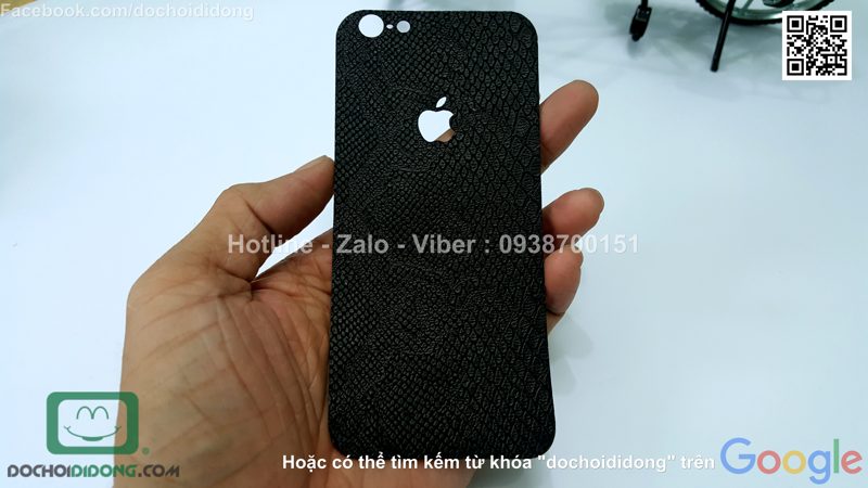 Miếng dán da mặt sau iPhone 6 6s iSen