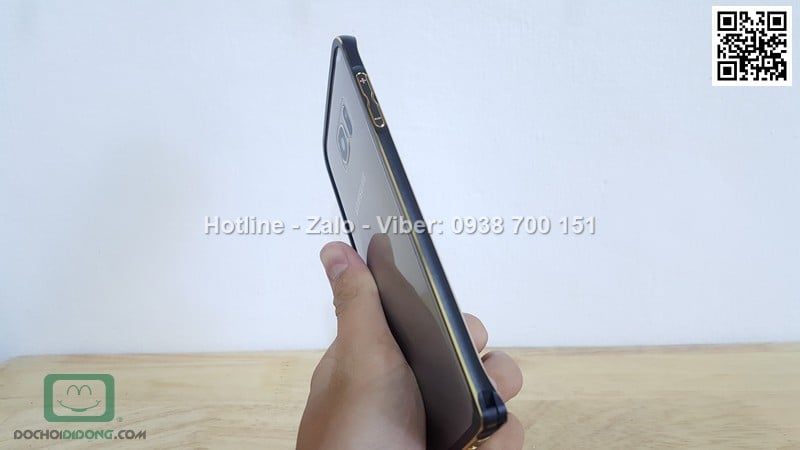 Ốp viền Samsung Galaxy S7 Edge nhôm phay chốt gài