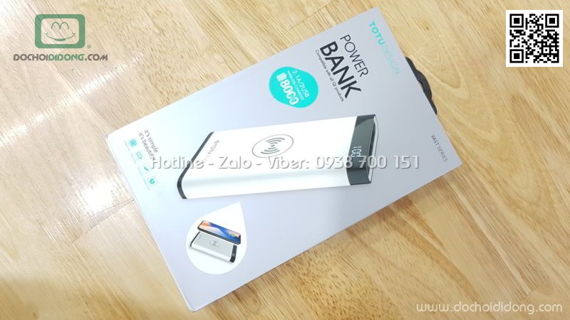 Sạc không dây kèm sạc dự phòng Totu 8000mAh