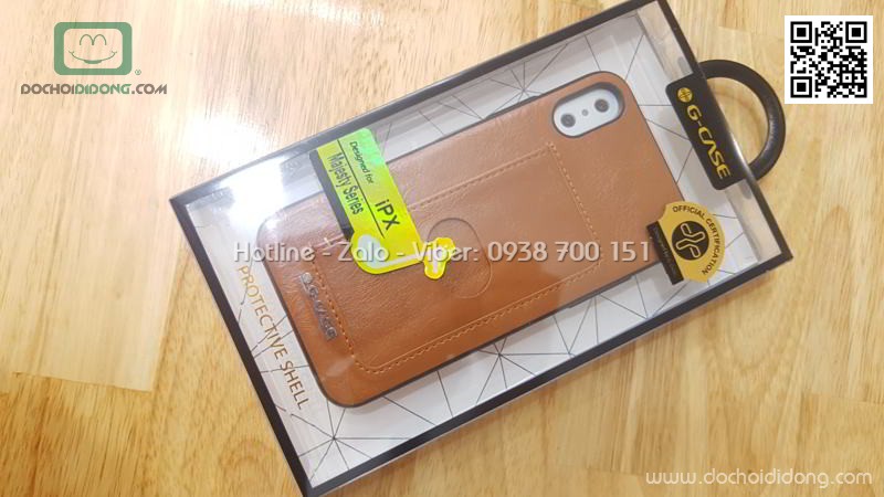 Ốp lưng iPhone X XS G-case Makesty Series nhét card