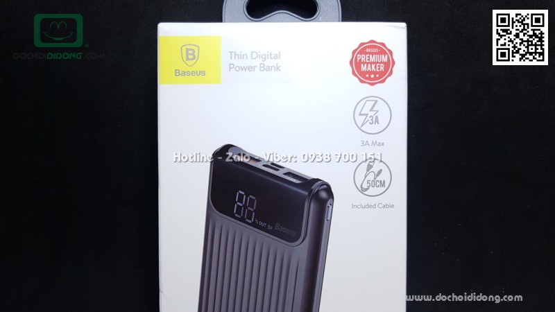 Sạc dự phòng Baseus Think Digital 10000mah Quick Charge 3.0