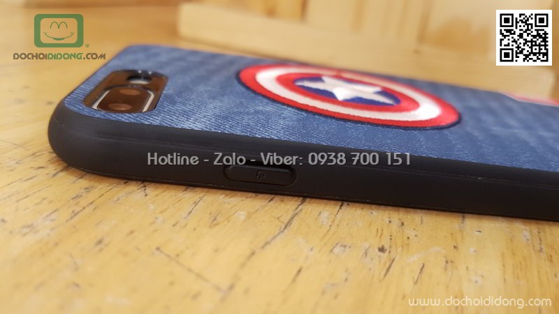 Ốp lưng iPhone 7 8 Plus Marvel Avengers lưng vải