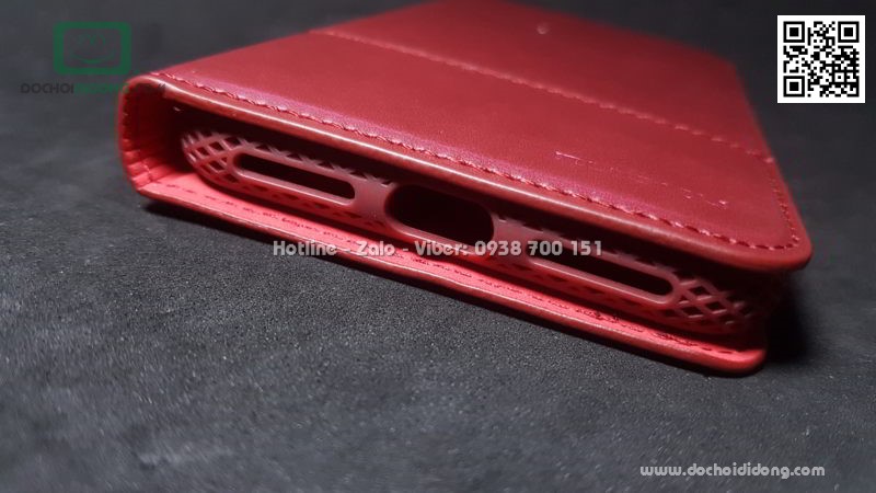 Bao da iPhone XS Max Nuoku Gentle 2 Series vân da