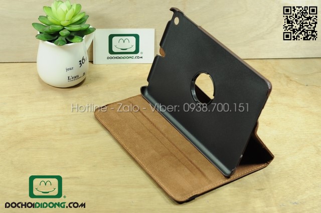 Bao da iPad mini 1-2-3 xoay 360 độ da sần
