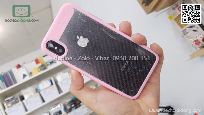 Ốp lưng iPhone X Zacase dẻo trong viền màu