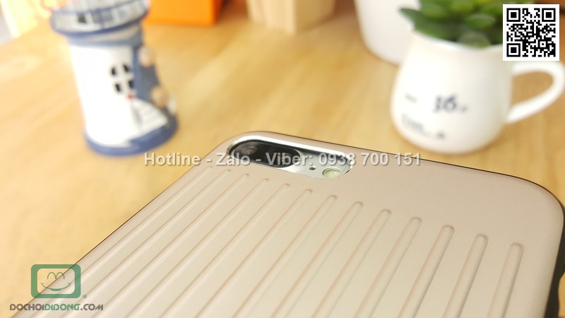 Ốp lưng iPhone 7 Plus Meephone Metal bọc da