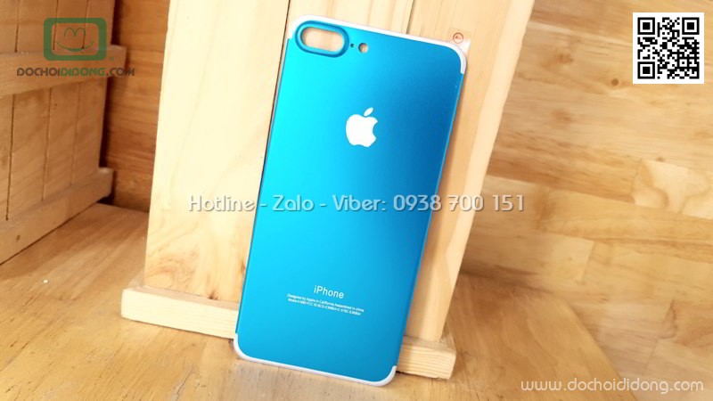 Miếng dán cường lực iPhone 7 8 Plus full màn hình nhôm xước kèm dán sau