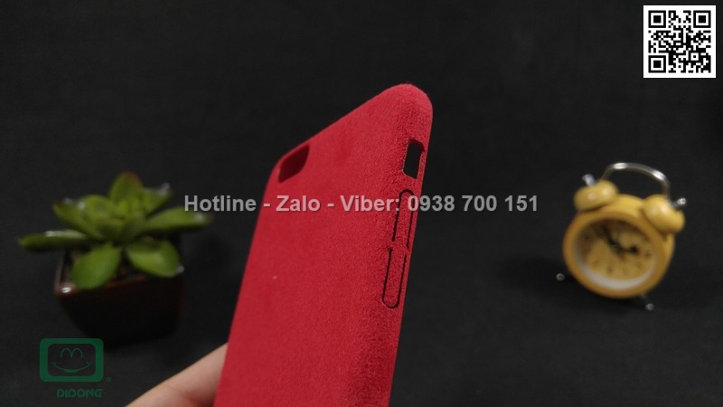 Ốp lưng iPhone 6 6s Plus mèo bọc nhung