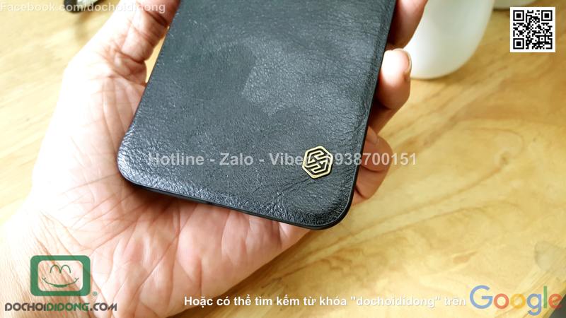 Bao da iPhone 8 Plus Nillkin Qin vân sần