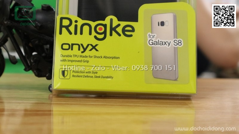 Ốp lưng Samsung Galaxy S8 Ringke Onyx vân kim loại