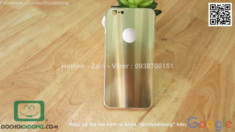 Ốp lưng iPhone 6 6s loại dẻo lưng vàng óng ánh