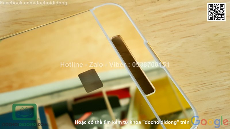 Ốp lưng Xiaomi Redmi Note 2 viền nhôm lưng tráng gương