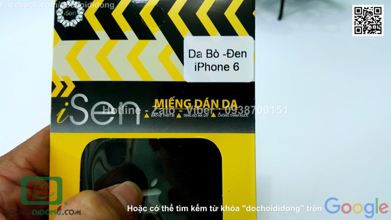 Miếng dán da mặt sau iPhone 6 6s iSen