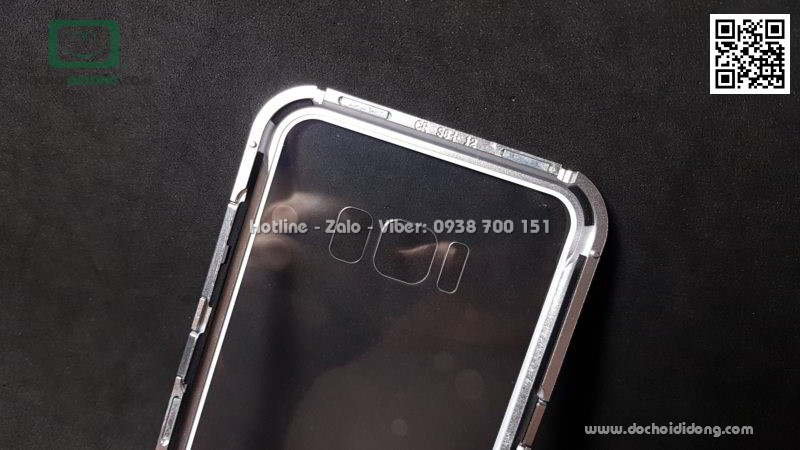 Ốp lưng nam châm Samsung S8 Plus Luphie lưng kính trong