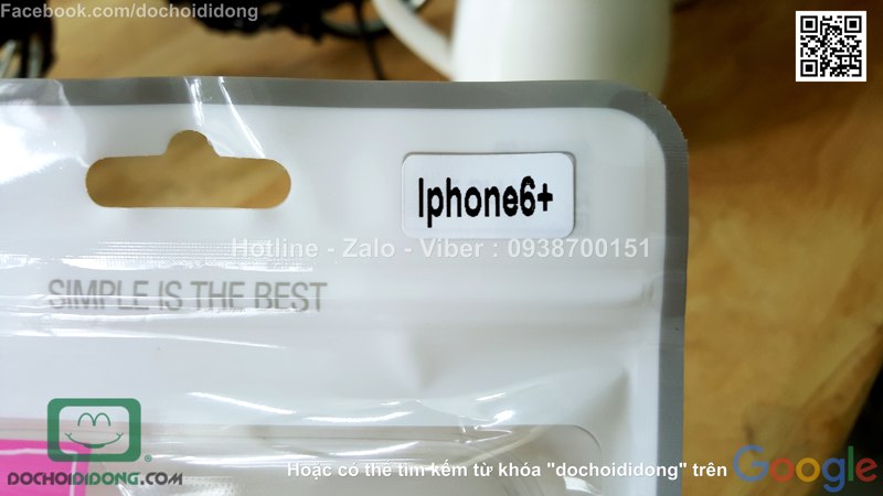 Ốp lưng iPhone 6 6s Plus Solozen dẻo trong cao cấp