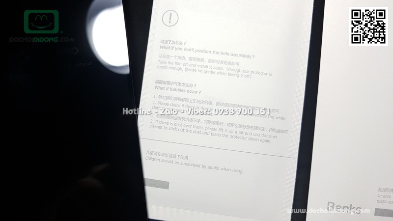 Miếng dán cường lực iPhone X XS Benks V Pro chống nhìn trộm chính hãng