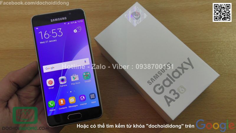 Miếng dán cường lực Samsung Galaxy A3 2016 KYK full màn hình