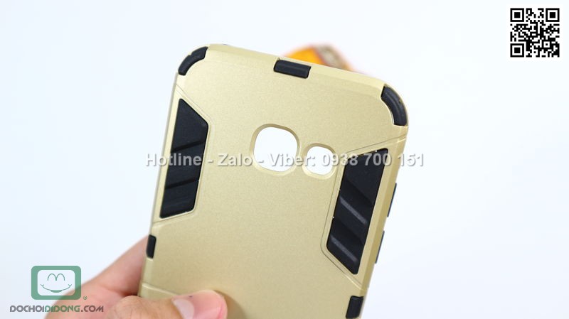 Ốp lưng Samsung Galaxy A3 2017 Iron Man chống sốc có chống lưng