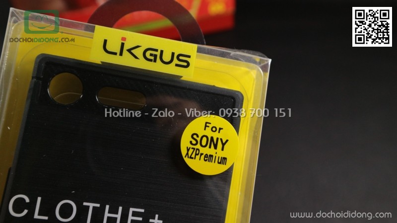 Ốp lưng Sony XZ Premium Likgus chống sốc vân kim loại