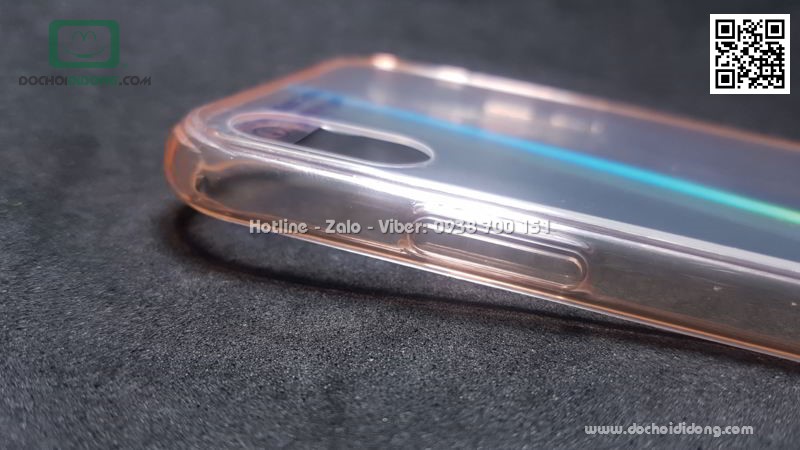 Ốp lưng iPhone X XS Likgus Aurora lưng kính đổi màu