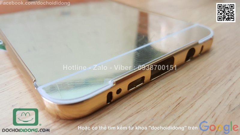 Ốp lưng Samsung Galaxy A9 viền nhôm lưng tráng gương