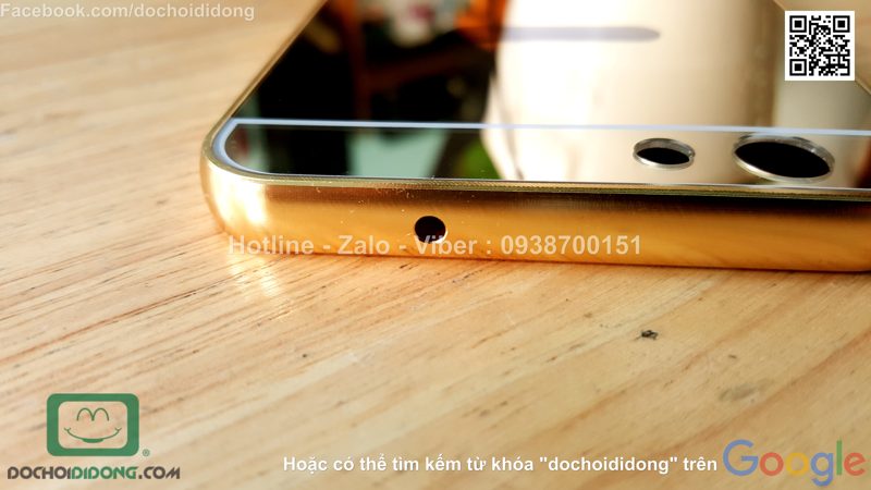 Ốp lưng Oppo F1s viền nhôm lưng tráng gương