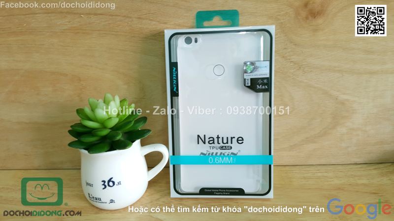 Ốp lưng Xiaomi Mi Max Nillkin dẻo trong siêu mỏng