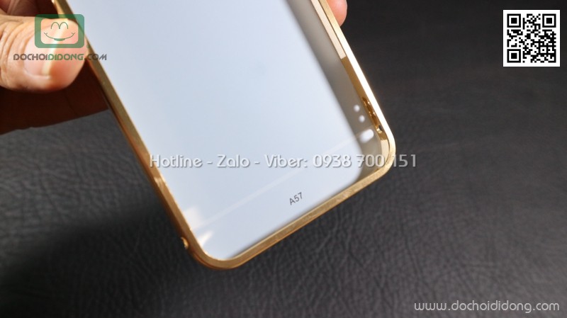 Ốp lưng Oppo Neo 9s viền nhôm lưng tráng gương