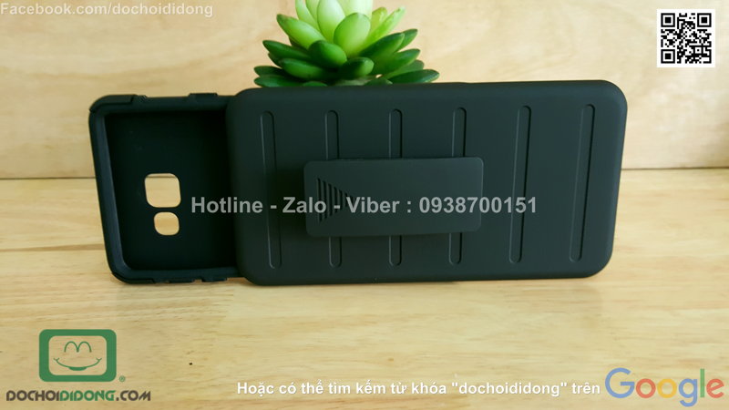 Ốp lưng Samsung Galaxy A7 2016 siêu chống sốc kèm đế đeo lưng