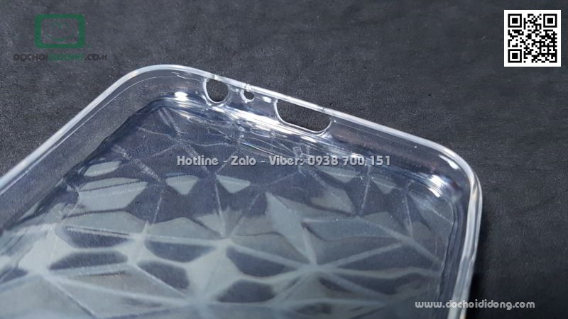 Ốp lưng Samsung J6 Plus dẻo trong kim cương