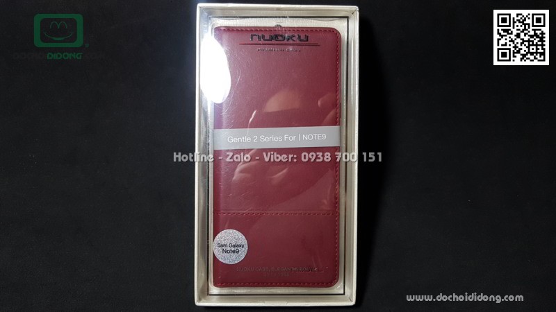 Bao da Samsung Note 9 Nuoku Gentle 2 Series vân da