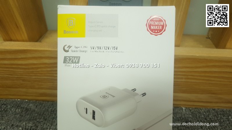 Bộ cáp sạc nhanh iPhone Macbook Baseus Type C PD 3.0 32W