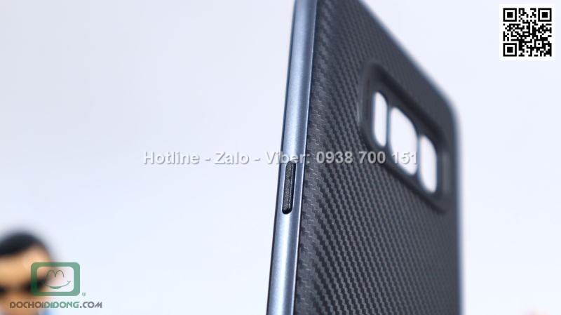 Ốp lưng Samsung Galaxy S8 Likgus chống sốc vân carbon