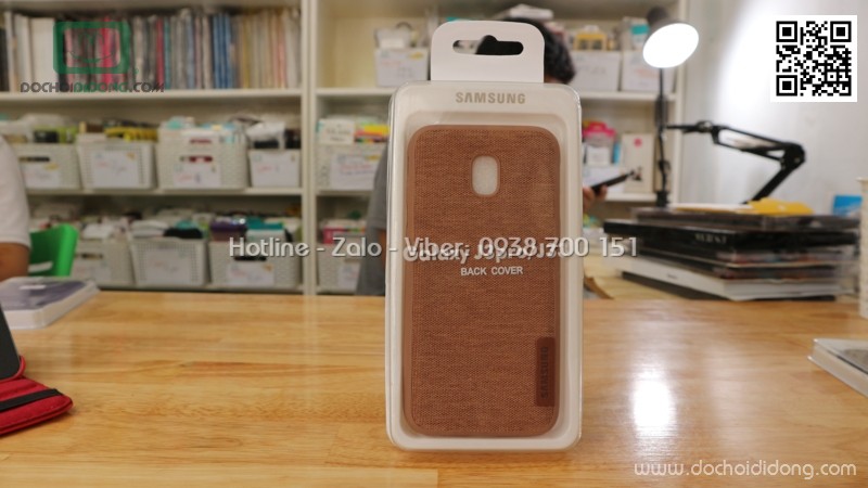 Ốp lưng Samsung J3 2017 dẻo vân vải bố