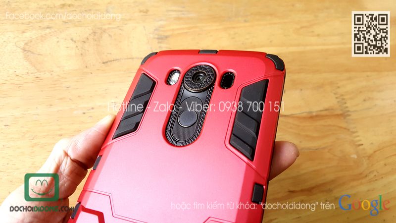 Ốp lưng LG V10 Iron Man chống sốc có chống lưng