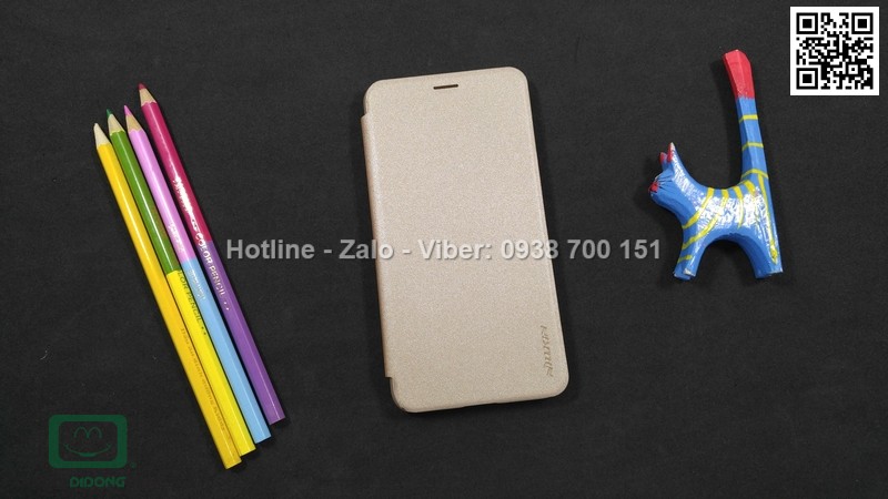 Bao da Asus Zenfone 3 Max ZC553KL Nillkin vân sần