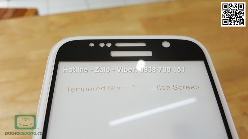 Miếng dán cường lực Samsung Galaxy S6 HKT full màn hình 9H
