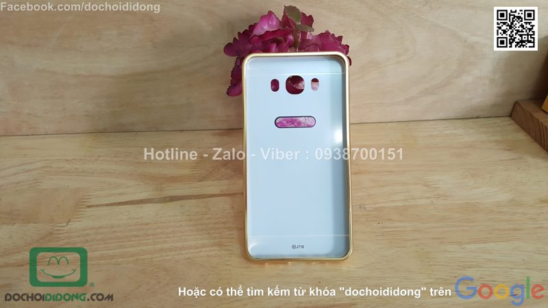 Ốp lưng Samsung Galaxy J7 2016 viền nhôm lưng tráng gương